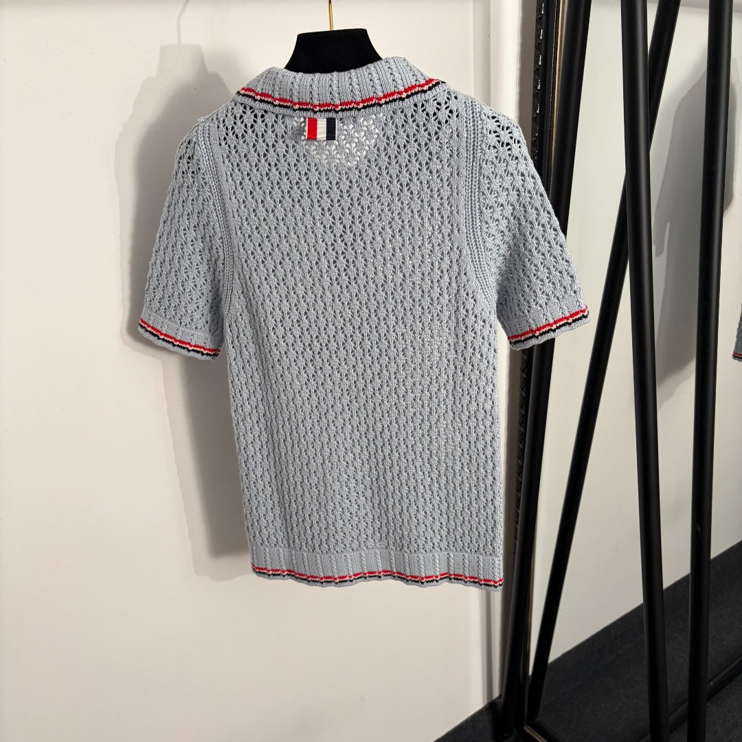 THOM 26S SHORT SLEEVE POLO KNIT TOP STYLE 261