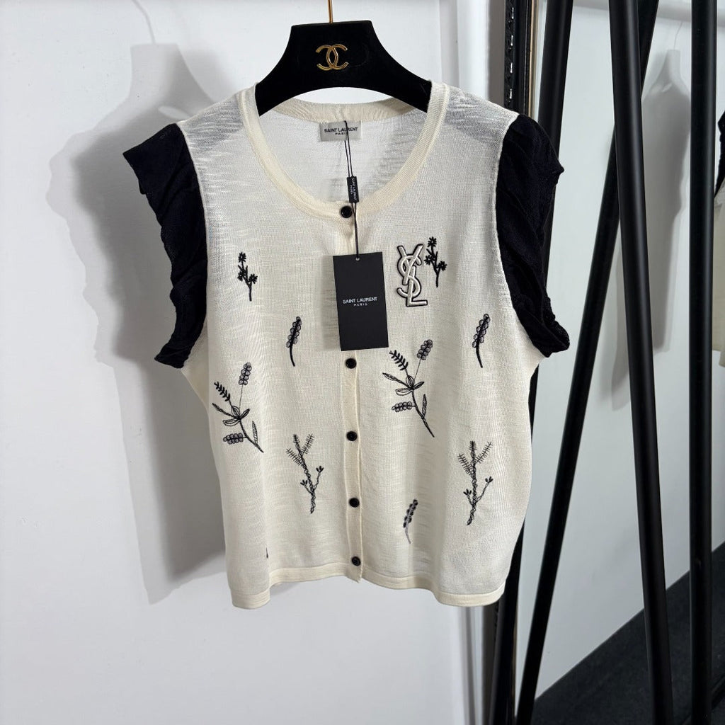 YSL 26S KNIT VEST TOP 383
