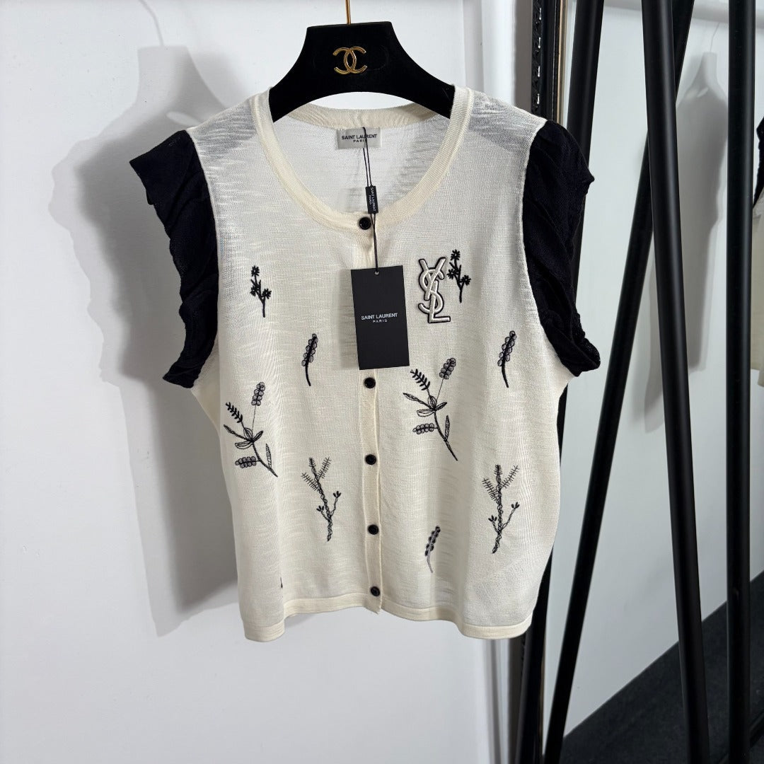 YSL 26S KNIT VEST TOP 383