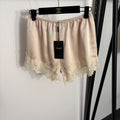 YSL 26S LACE TRIMMED PAJAMA SHORTS PANTS 374