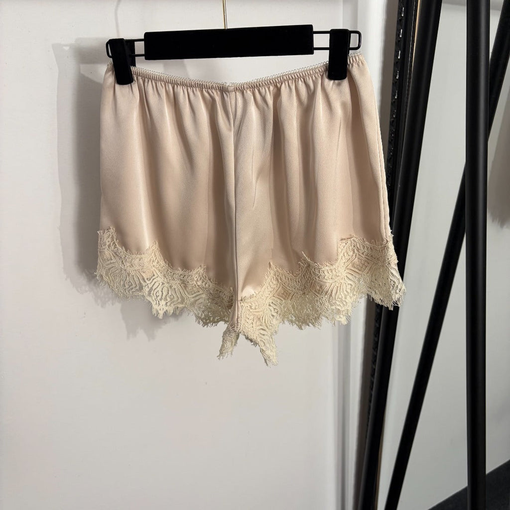 YSL 26S LACE TRIMMED PAJAMA SHORTS PANTS 374