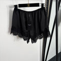 YSL 26S LACE TRIMMED PAJAMA SHORTS PANTS 376