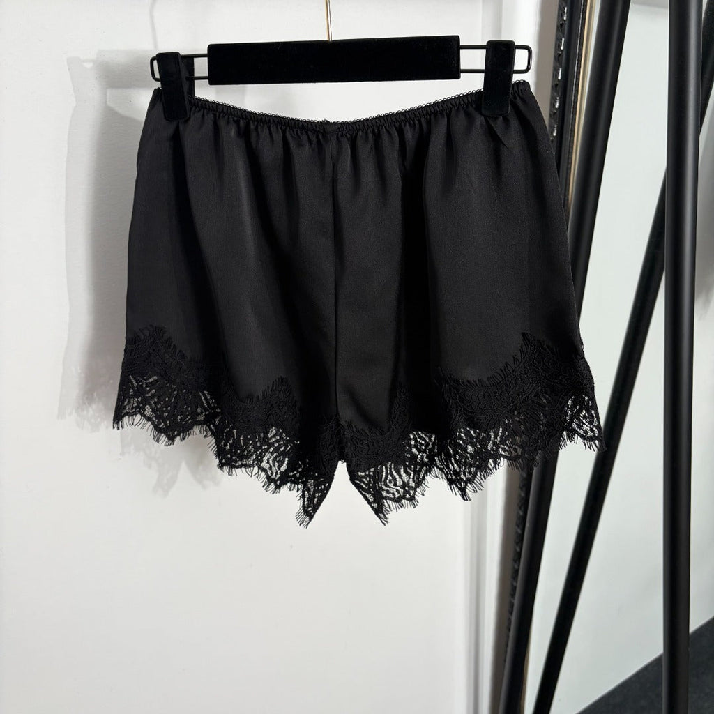 YSL 26S LACE TRIMMED PAJAMA SHORTS PANTS 376