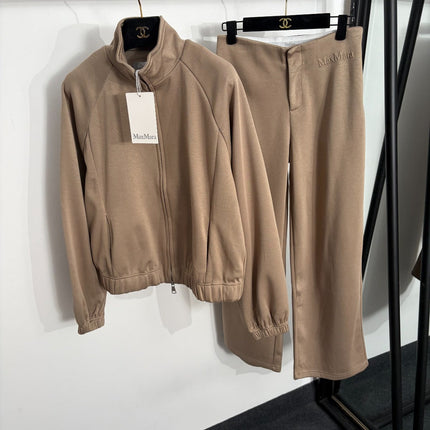 MAXMARA 26S ZIP-UP JACKET & STRAIGHT-LEG PANTS SET 368