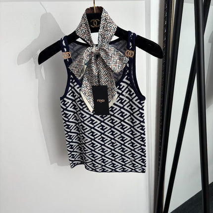 FENDI 26S SLEEVELESS KNIT TOP 333