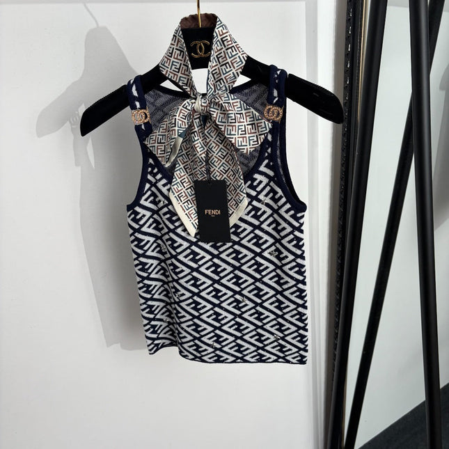 FENDI 26S SLEEVELESS KNIT TOP 333