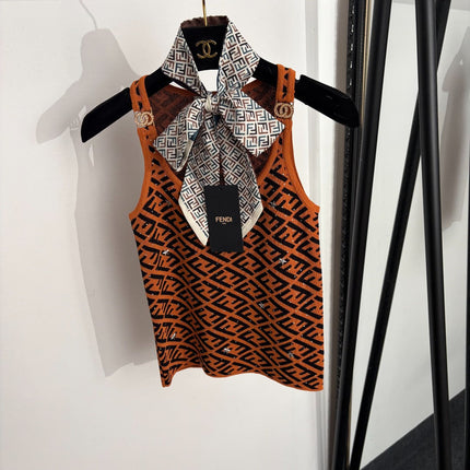 FENDI 26S SLEEVELESS KNIT TOP 334