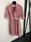 GUCCI 26S SHORT-SLEEVE BOW-TIE DRESS 419