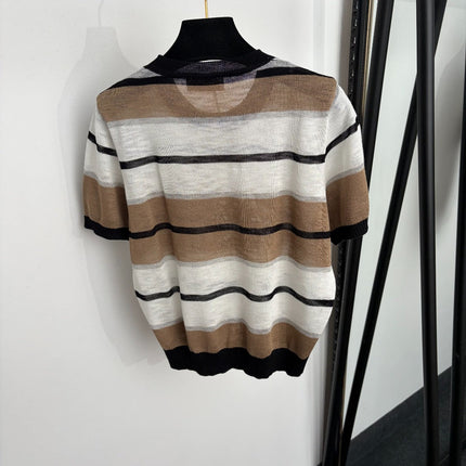 HERMES 26S SHORT-SLEEVE KNIT TOP 668