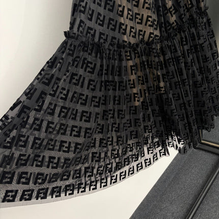 FENDI 26S BODYSUIT AND SKIRT SET 308