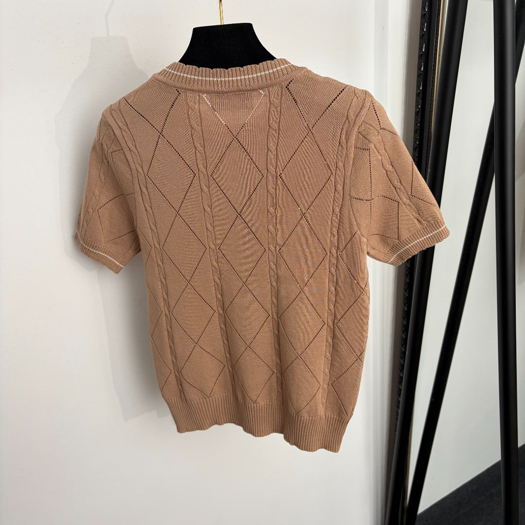 CHANEL 26S SHORT-SLEEVE KNIT TOP 1467