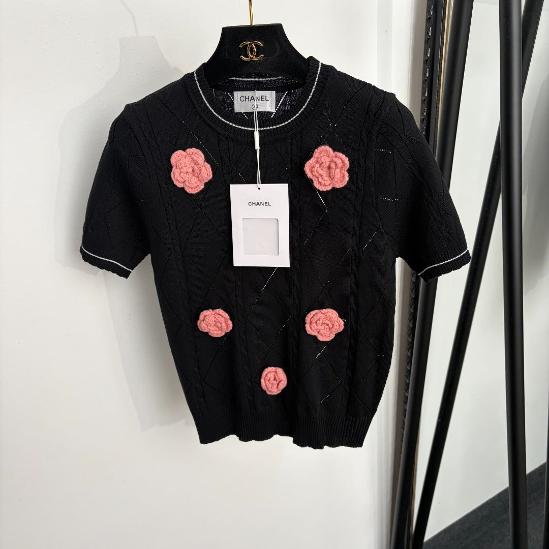 CHANEL 26S SHORT-SLEEVE KNIT TOP 1465