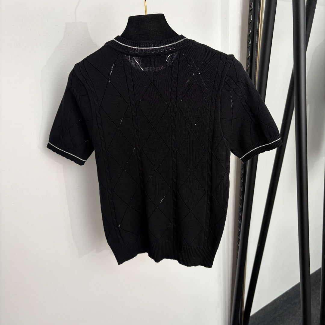 CHANEL 26S SHORT-SLEEVE KNIT TOP 1465