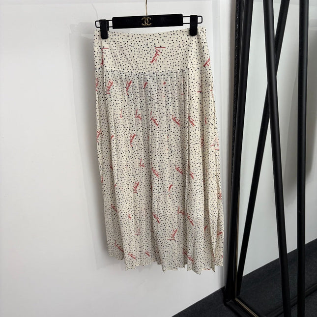 VALENTINO 26S HIGH-WAISTED PLEATED MIDI SKIRT 422