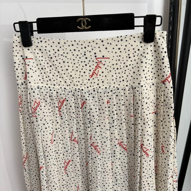 VALENTINO 26S HIGH-WAISTED PLEATED MIDI SKIRT 422