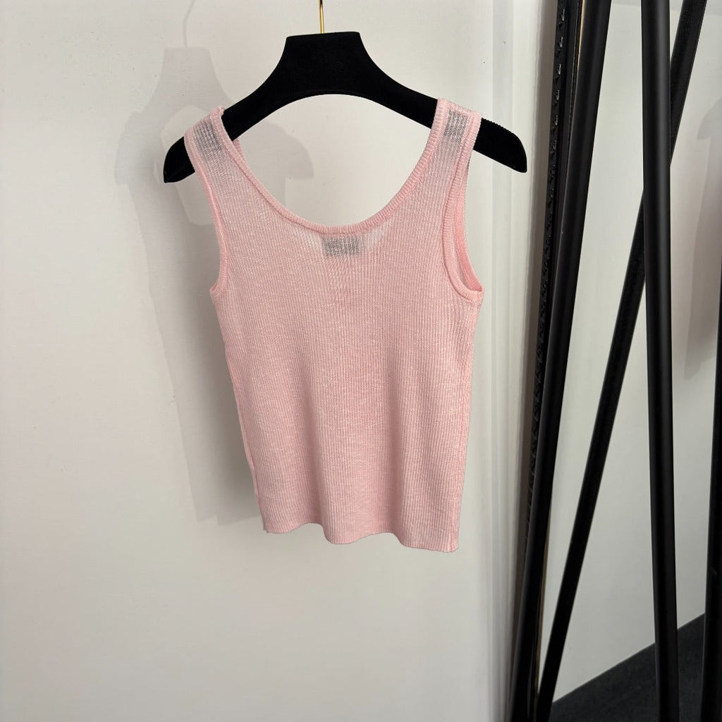 CHANEL 26S SLEEVELESS KNIT TOP 1450