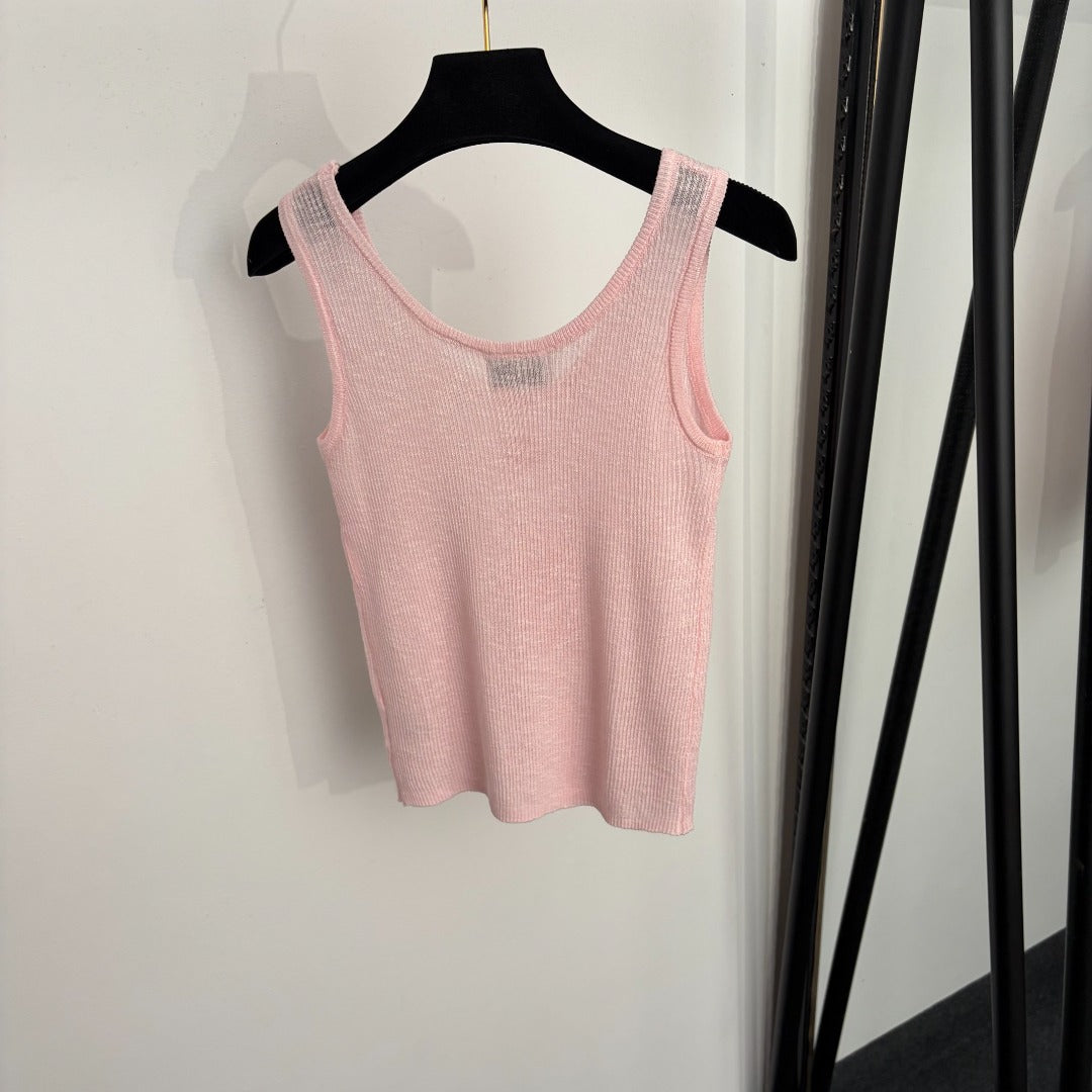 CHANEL 26S SLEEVELESS KNIT TOP 1450