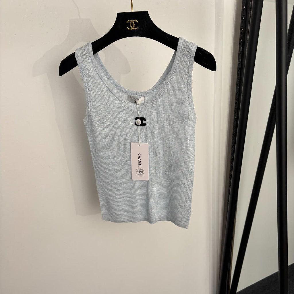 CHANEL 26S SLEEVELESS KNIT TOP 1451