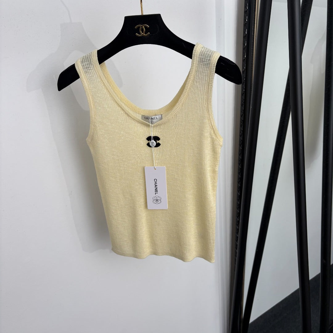 CHANEL 26S SLEEVELESS KNIT TOP 1452