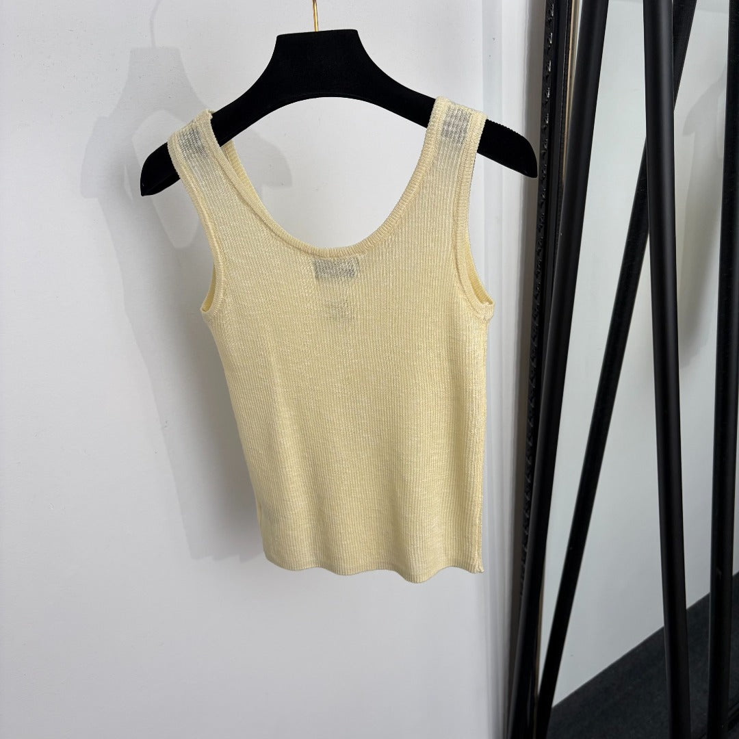 CHANEL 26S SLEEVELESS KNIT TOP 1452