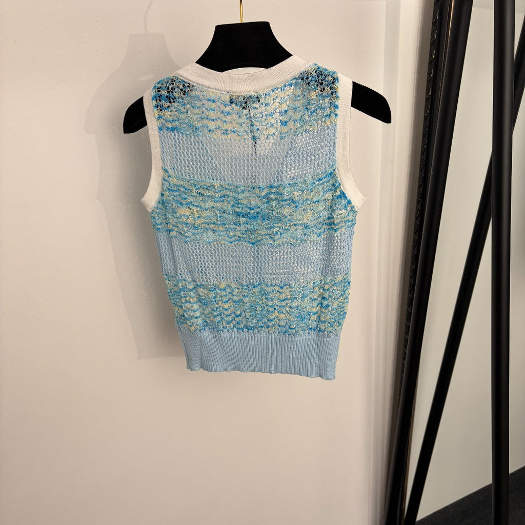 CHANEL 26S V-NECK KNIT VEST 1448