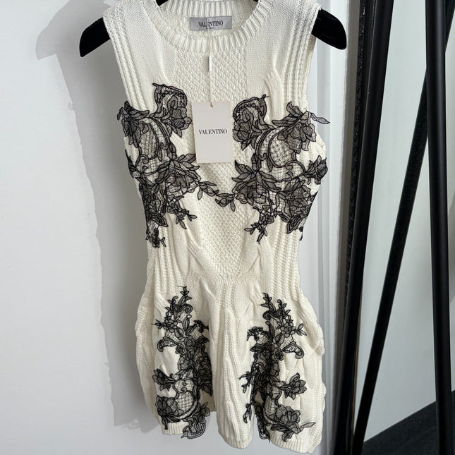 VALENTINO 26S SLEEVELESS KNIT MINI DRESS 419