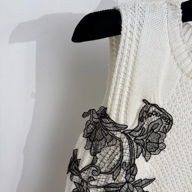 VALENTINO 26S SLEEVELESS KNIT MINI DRESS 419
