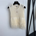 CHANEL 26S FRINGE KNIT VEST 1376