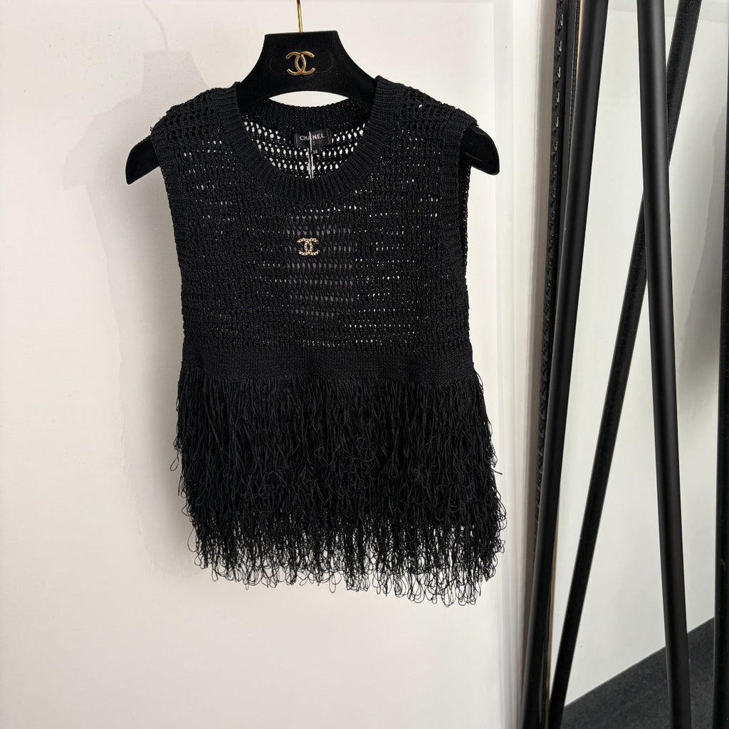 CHANEL 26S FRINGE KNIT VEST 1377