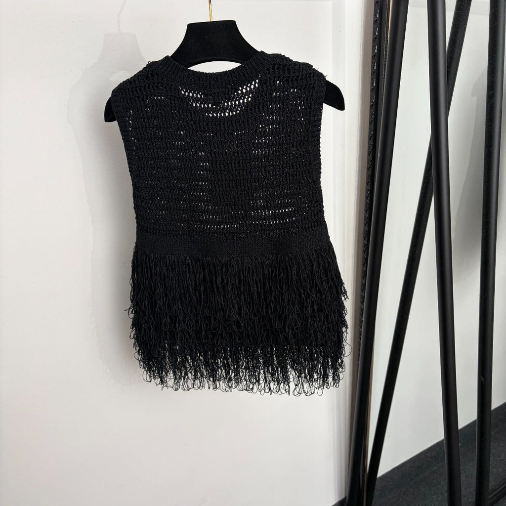 CHANEL 26S FRINGE KNIT VEST 1377