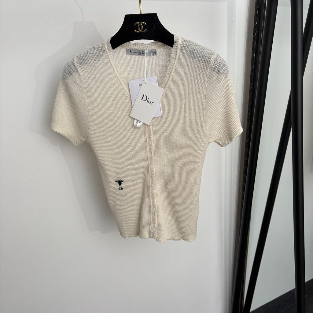 DIOR 26S SHORT-SLEEVE KNIT CARDIGAN 1395