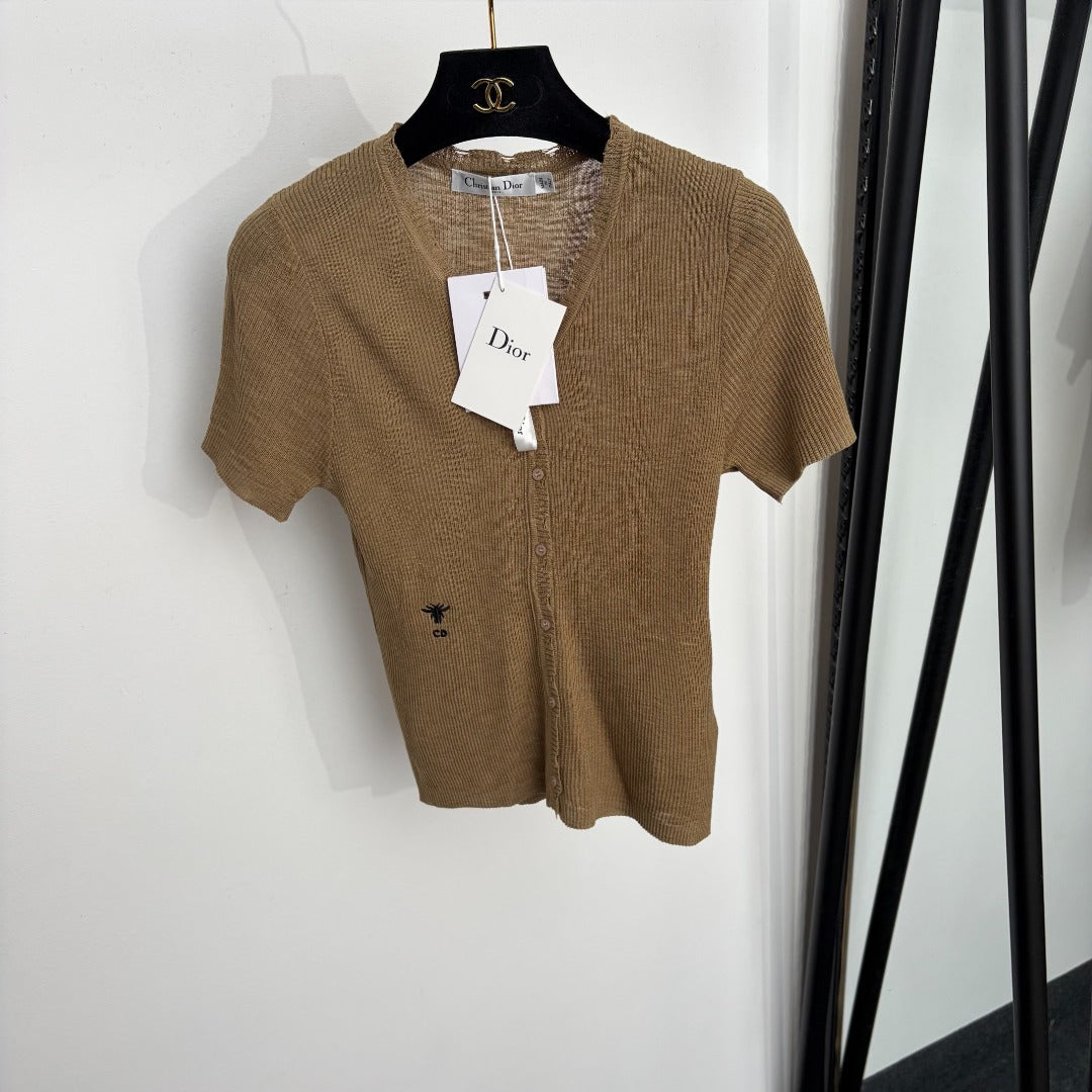DIOR 26S SHORT-SLEEVE KNIT CARDIGAN 1396