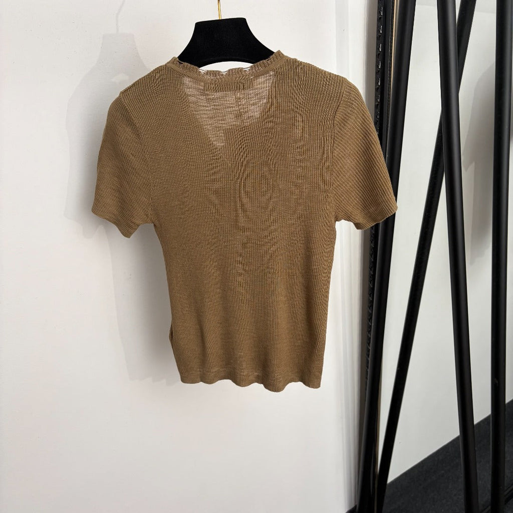 DIOR 26S SHORT-SLEEVE KNIT CARDIGAN 1396