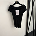 CHANEL 26S OFF-SHOULDER KNIT TOP 1361