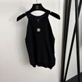 CHANEL 26S KNITTED HALTER VEST TOP 1360