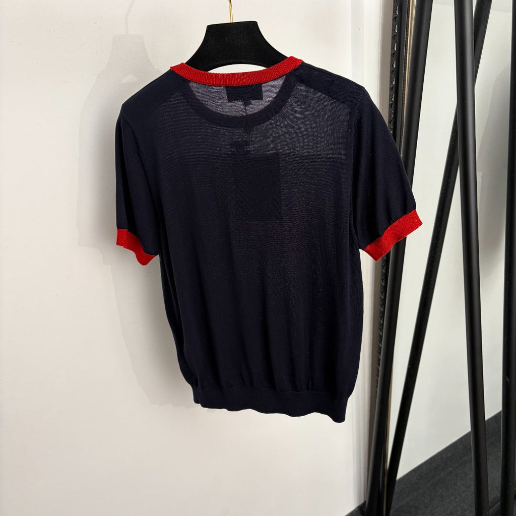 CHANEL 26S SHORT-SLEEVE KNIT TOP 1354