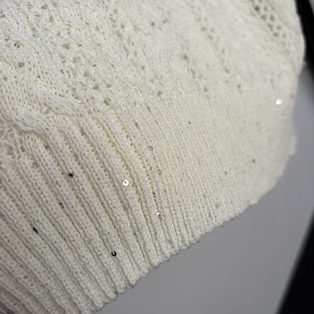 CHANEL 26S SHORT-SLEEVE KNIT TOP 1352