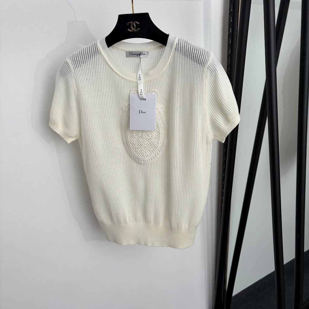 DIOR 26S SHORT-SLEEVE KNIT TOP 1392
