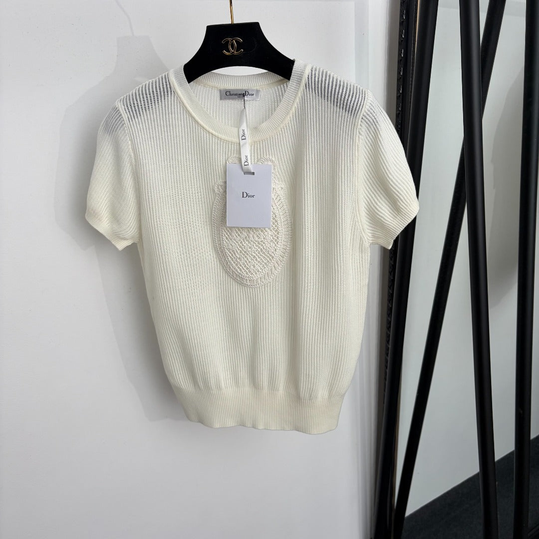 DIOR 26S SHORT-SLEEVE KNIT TOP 1392