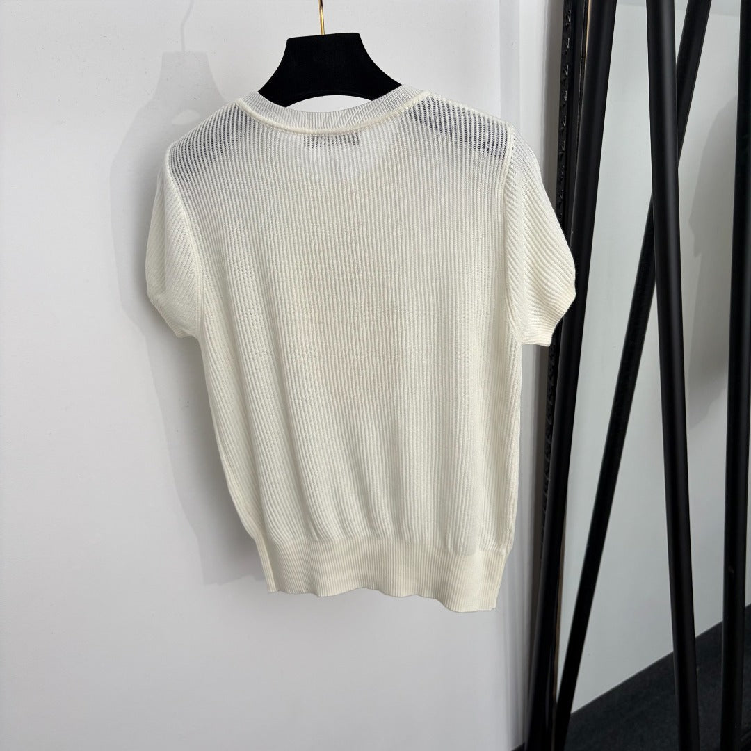 DIOR 26S SHORT-SLEEVE KNIT TOP 1392