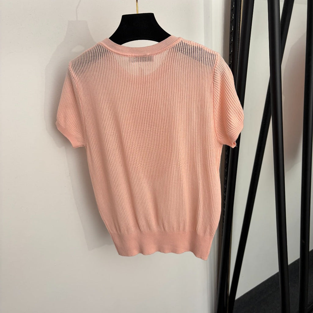 DIOR 26S SHORT-SLEEVE KNIT TOP 1394