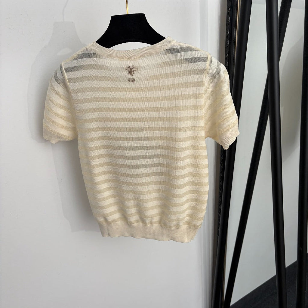 DIOR 26S SHORT-SLEEVE KNIT TOP 1352