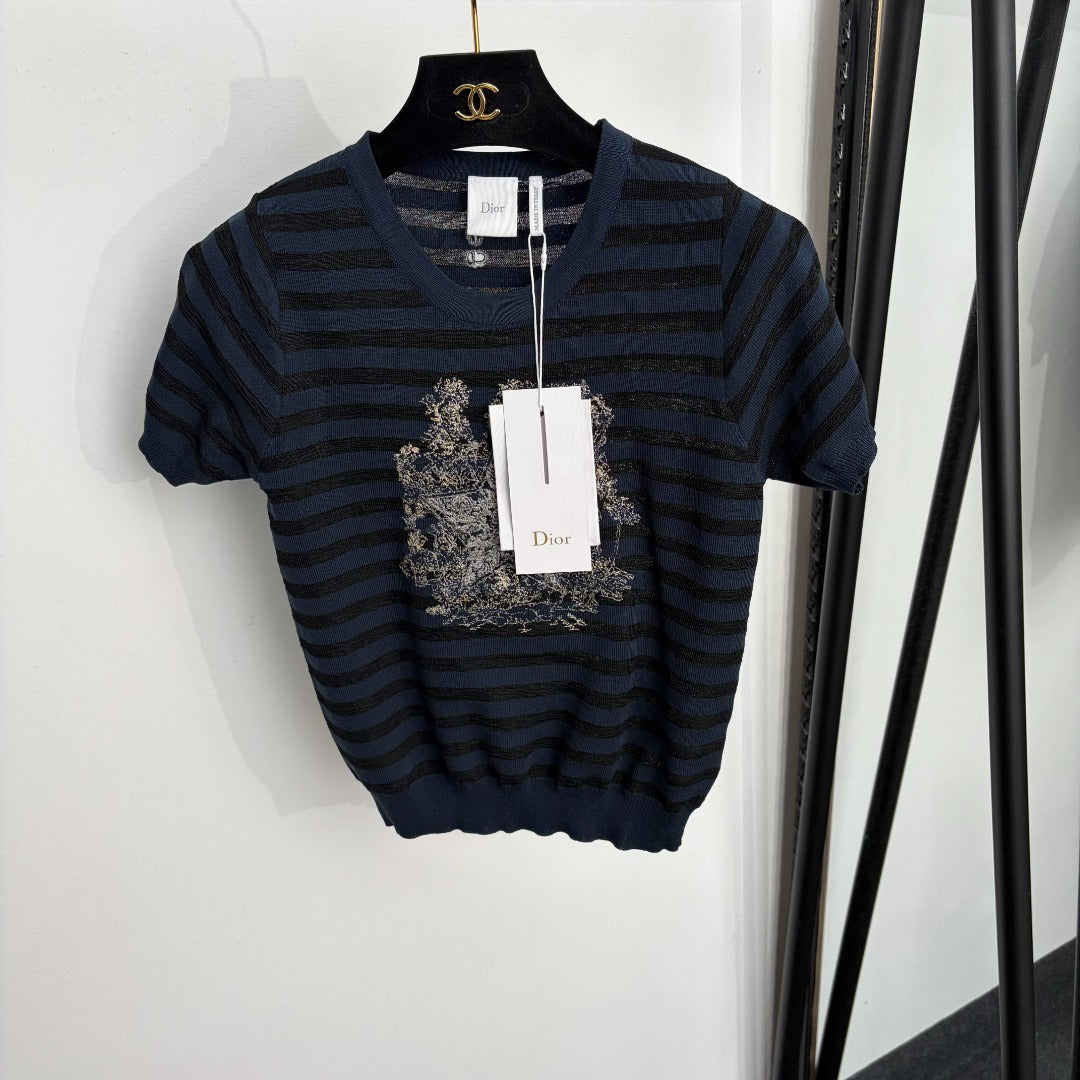 DIOR 26S SHORT-SLEEVE KNIT TOP 1353