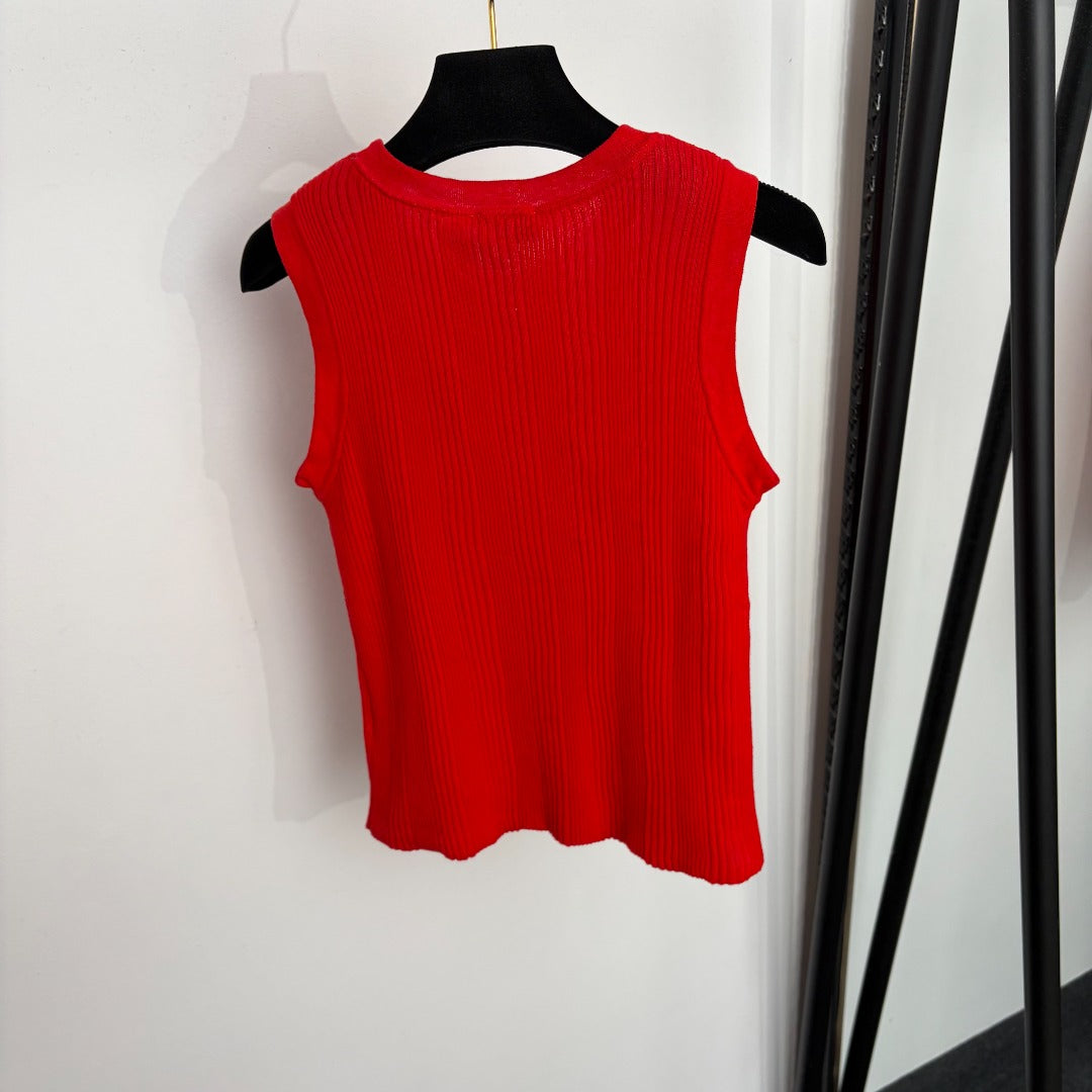 CHANEL 26S SLEEVELESS KNIT TOP 1487