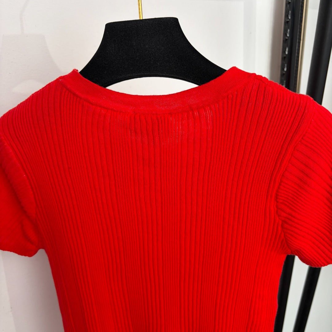 CHANEL 26S SHORT-SLEEVE KNIT TOP 1486
