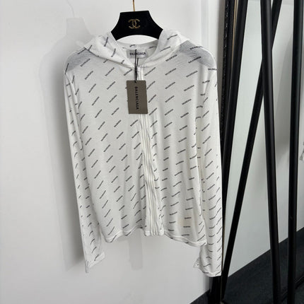 BALENCIAGA 26S HOODED LONG-SLEEVE TOP 326
