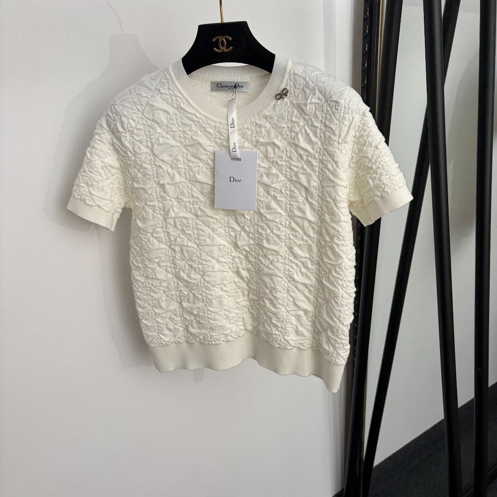 DIOR 26S SHORT-SLEEVE KNIT SWEATER 1372