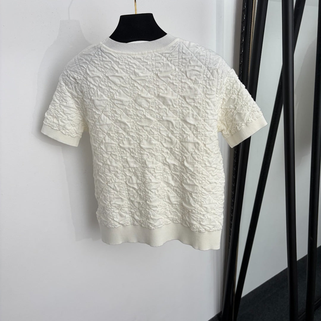 DIOR 26S SHORT-SLEEVE KNIT SWEATER 1372
