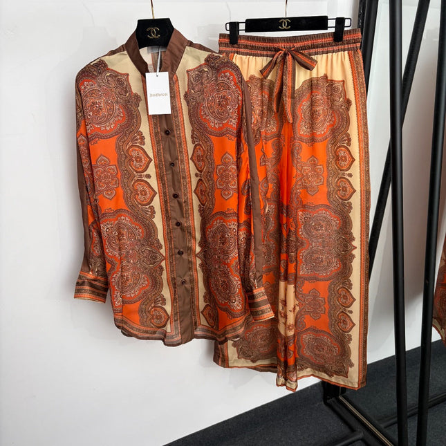 ZIMMERMANN 26S SHIRT & MIDI SKIRT SET 233