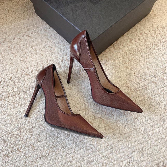 NORMA PUMPS IN CHESTNUT MESH
